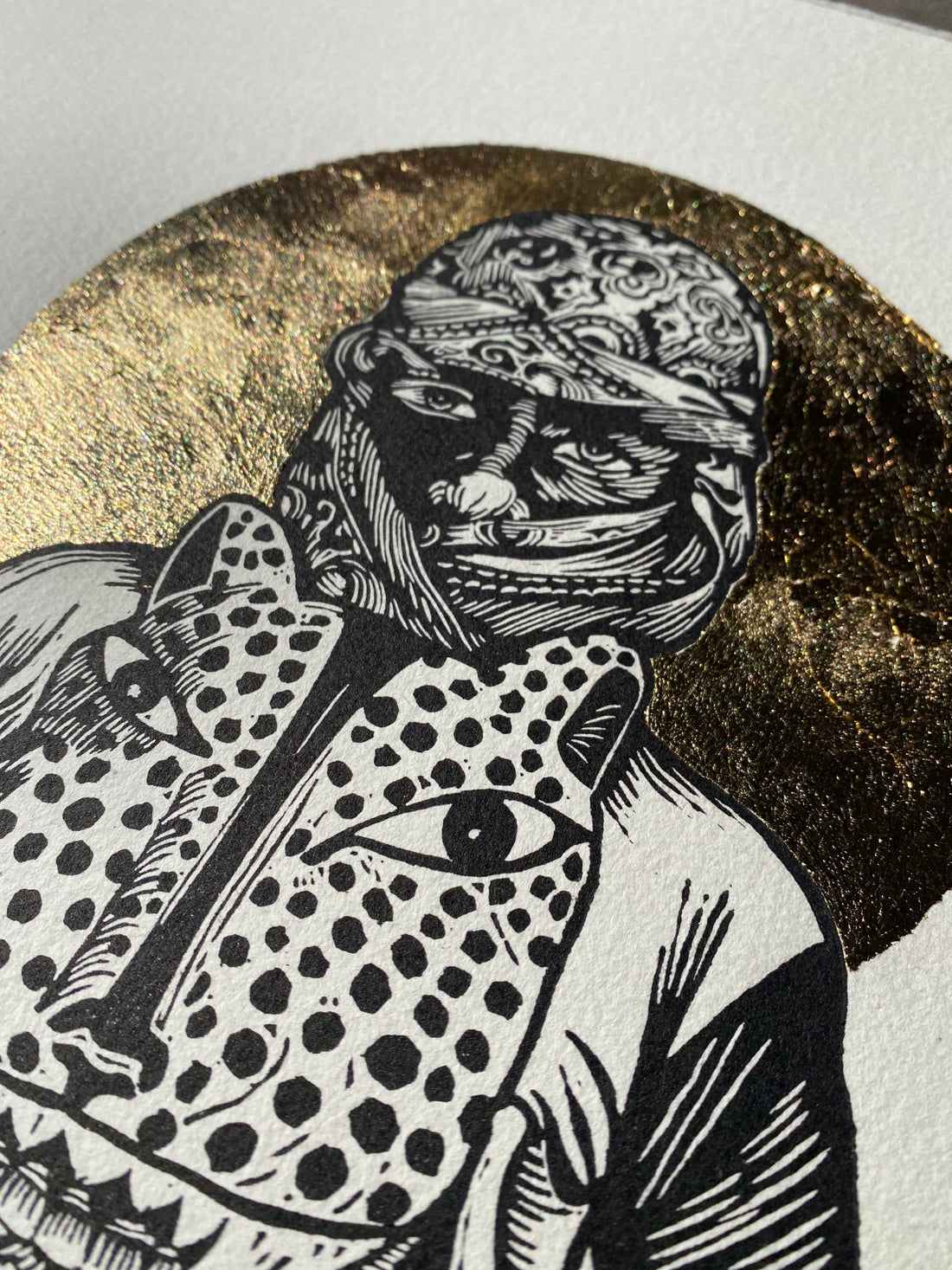 “Pequeño jaguar mixteco” (hoja de oro)