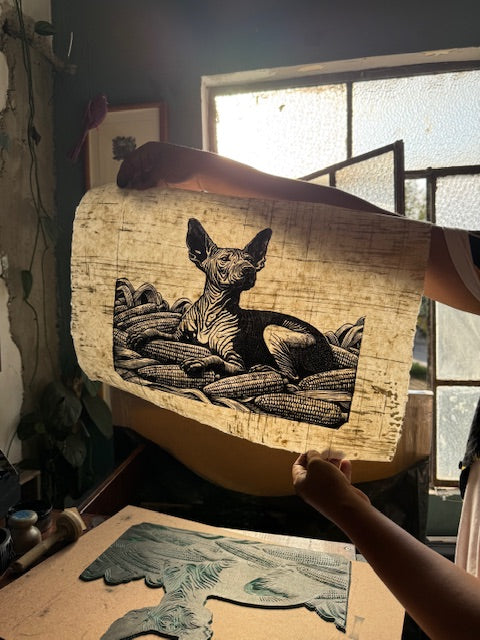 Itzcuntli (acuarela a color)