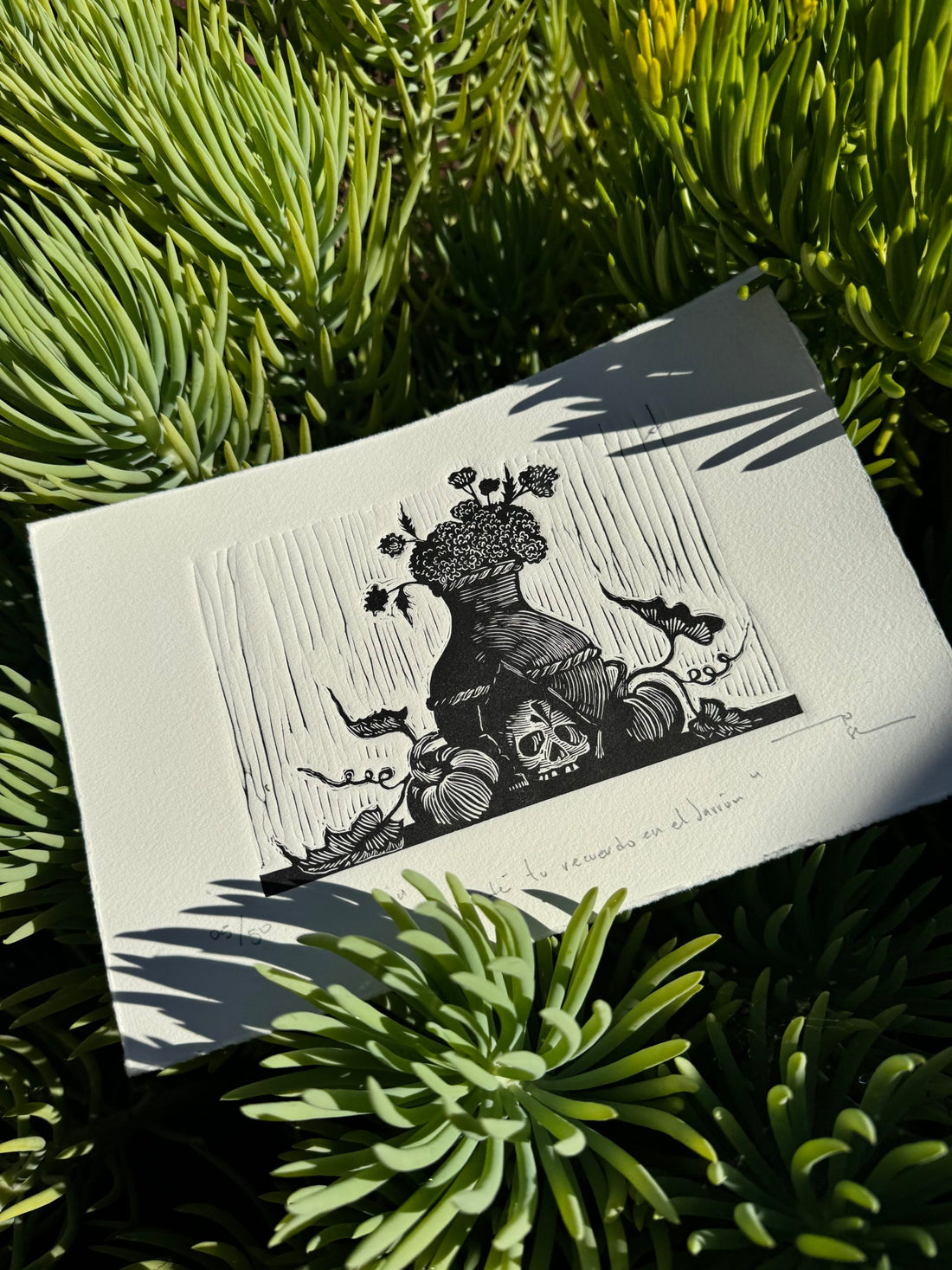 Guardé tu recuerdo en el jarrón